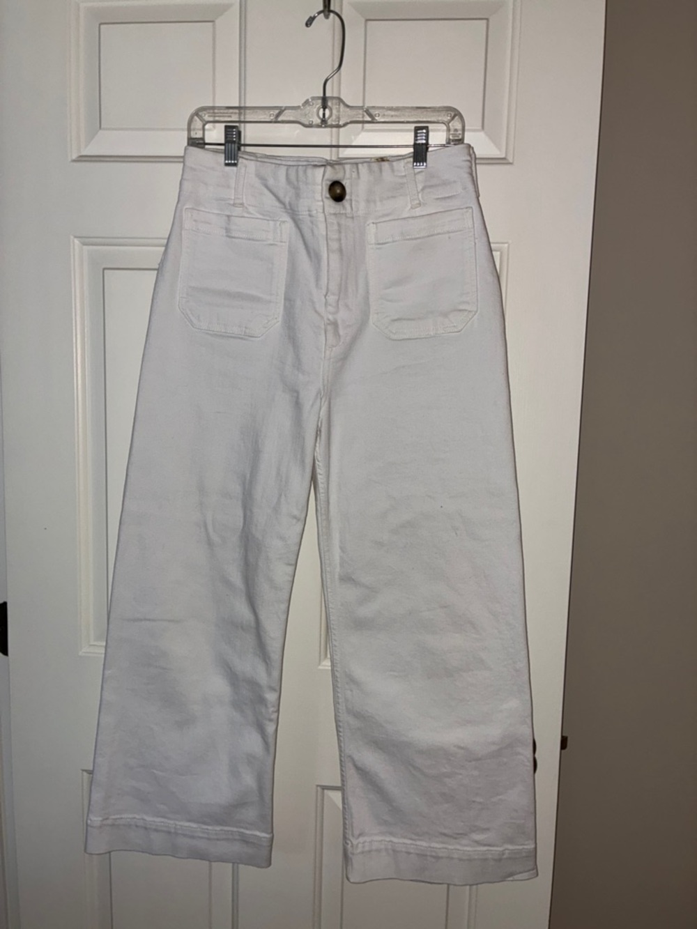 Maeve x Anthropologie COLETTE  White Wide-Leg High Rise Jeans Sz 30 - Picture 5 of 12